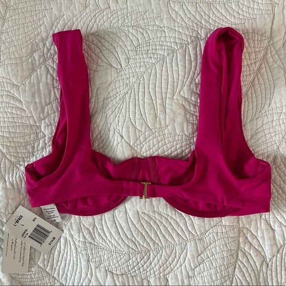 L*space Pink Tori Bikini Top Size LRG NWT - Picture 4 of 5